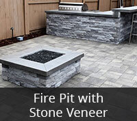 Fire Pit with Stone Veneer Project