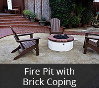 Fire Pit with Brick Coping Project