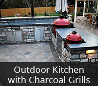 Outdoor Kitchen with Charcoal Grills Project