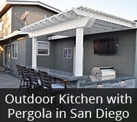 Outdoor Kitchen with Pergola Project in San Diego