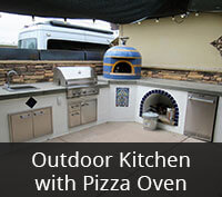 Outdoor Kitchen with Pizza Oven Project