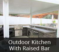 Outdoor Kitchen With Raised Bar Project
