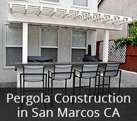 Pergola Construction in San Marcos CA Project