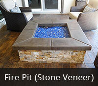 Fire Pit with Stone Veneer