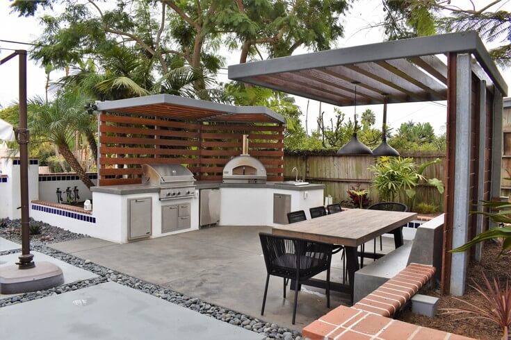 Outdoor Kitchen with Pizza Oven Project - Pacific Dreamscapes
