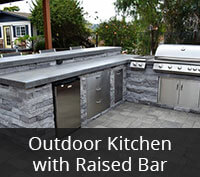 Outdoor Kitchen with Raised Bar Project