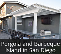 Pergola and Barbeque Island Project in San Diego