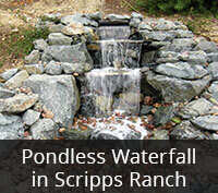 Pondless Waterfall in Scripps Ranch Project