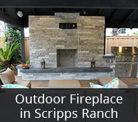 Outdoor Fireplace in Scripps Ranch Project