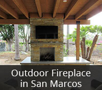 Outdoor Fireplace in San Marcos Project