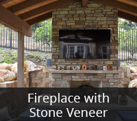 Fireplace with Stone Veneer Project